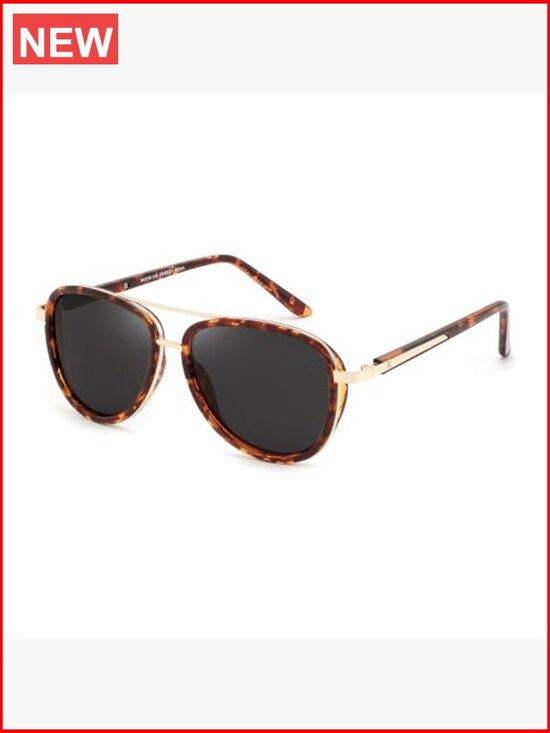 Retro Polarized Aviator Sunglasses Square Classic Style Unisex main image 4